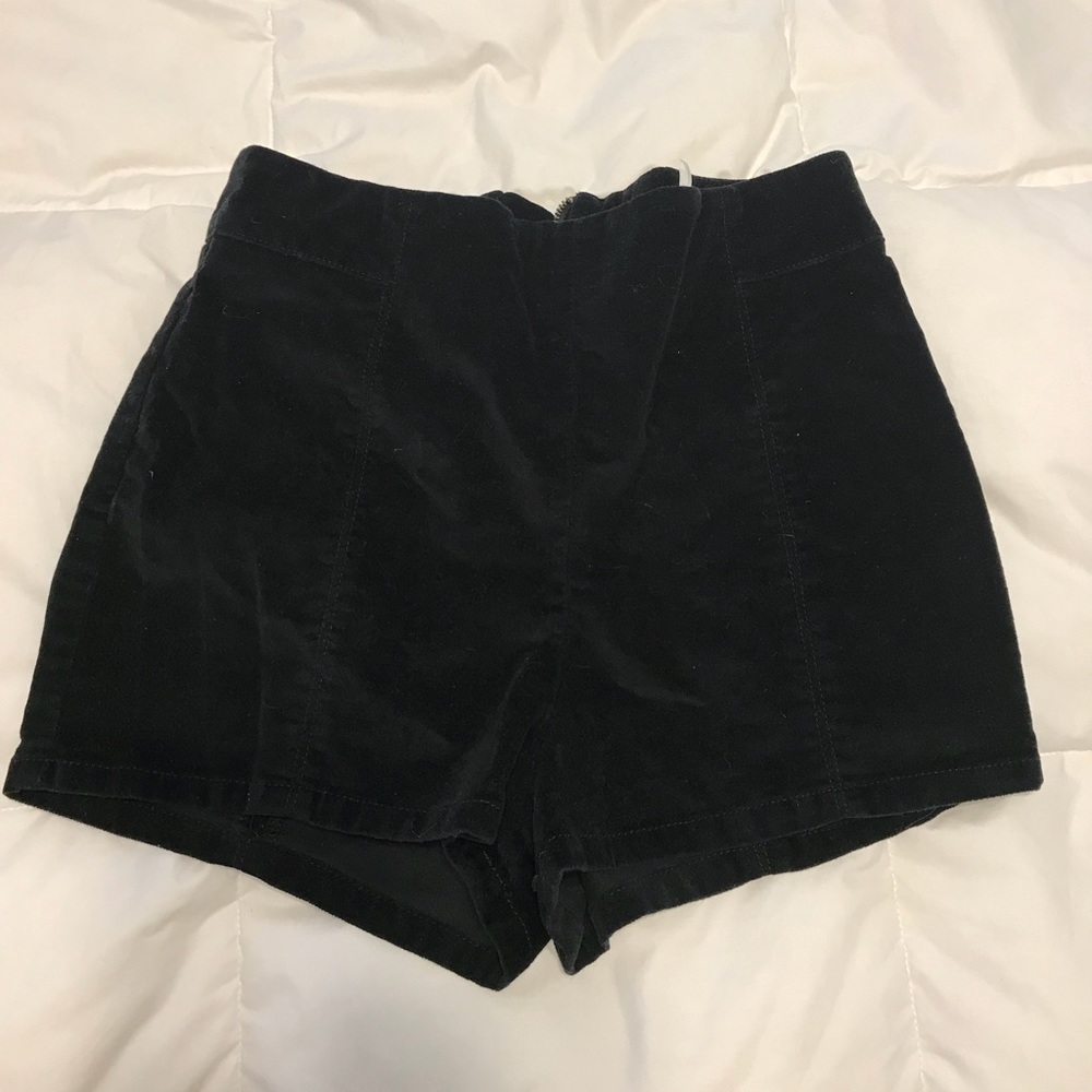 Velvet high waisted urban outfitter shorts